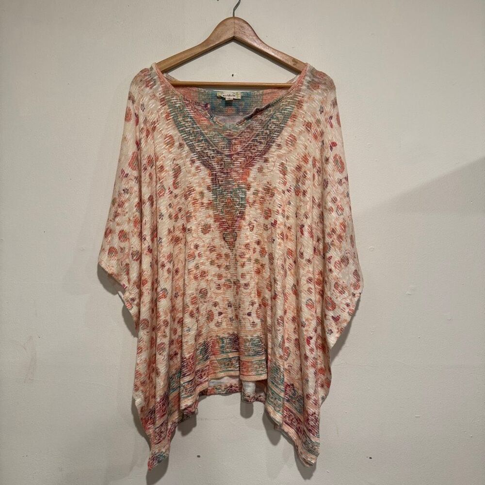 NWT Nurture Bat Wing Oversized Blouse Size Small Art Abstract Print